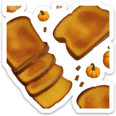 pumpkin bread french toast with pumpkins sticker