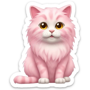 Pink cat sticker