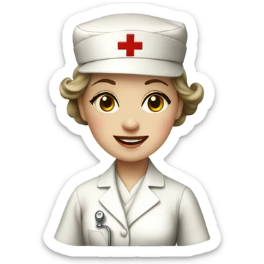 nurse 1920s sticker