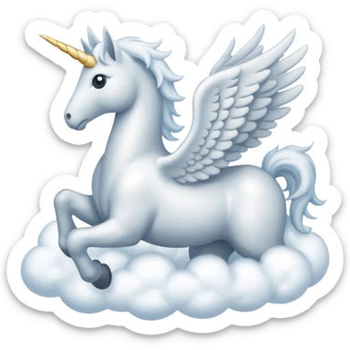 Pegasus made out of  Cloud  sticker