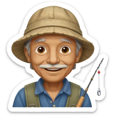 old nice fisherman sticker
