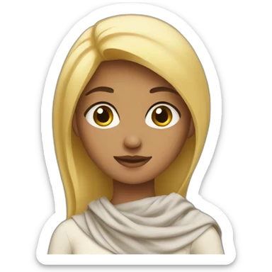 Arab girl with blonde hair sticker
