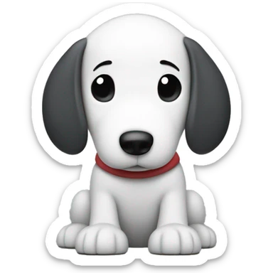 Crying Snoopy running wearing silver AirPods Max sticker