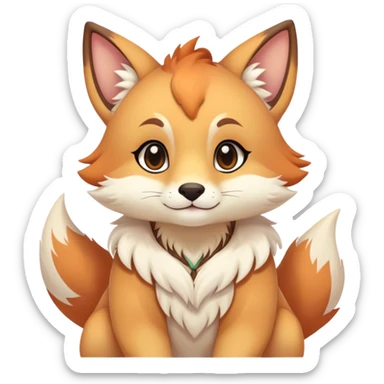 Kawaii bright fantasy ethereal anthro fursona animal sticker