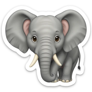 éléphant vu de face sticker