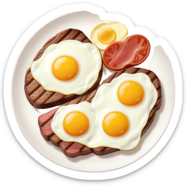 Steak and eggs  sticker