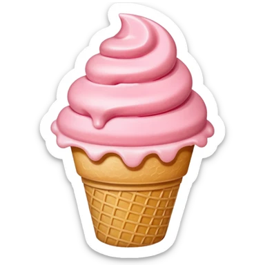  Create a strawberry ice cream with rice on it sticker