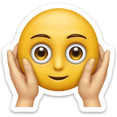 haz un emoji muy enojado mirandome con una mano delante que con dos dedos segnale los ojos, un dedo a ojo sticker