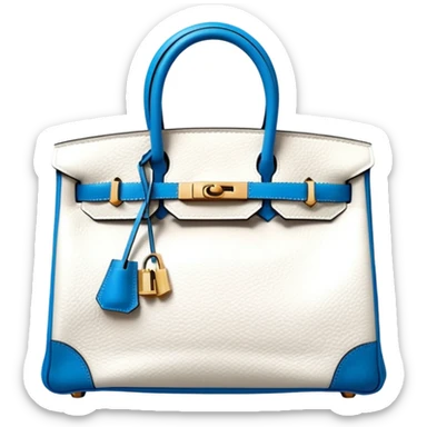 hermes birkin white himalayan bag sticker
