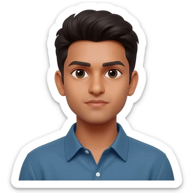 Indian young man at 25 years old  sticker