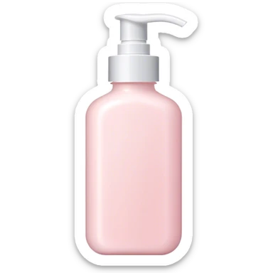 Pale pink lotion bottle sticker