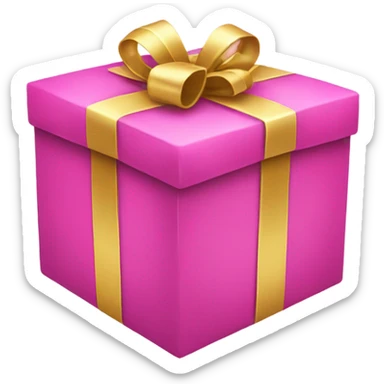 Pink Christmas present  sticker