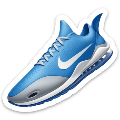 Tiburón usando zapatillas nike azules sticker