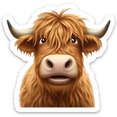 Highland cow sticker
