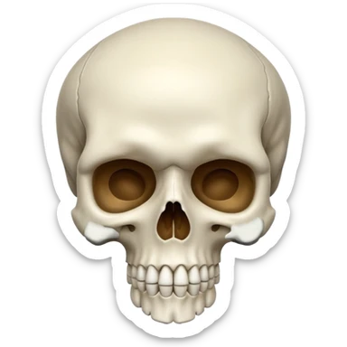 Skull head sticker