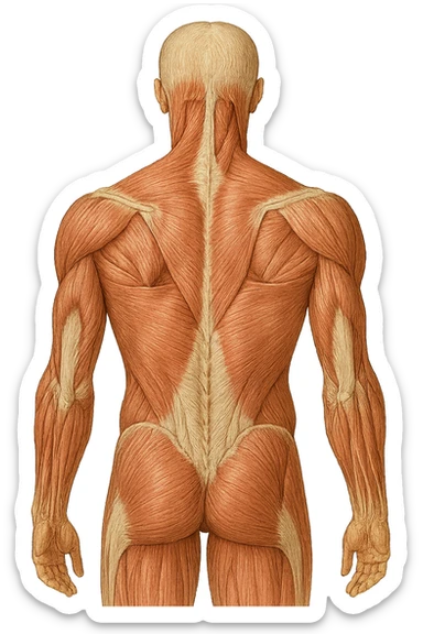 muscoli del dorso anatomia senza scritte sticker