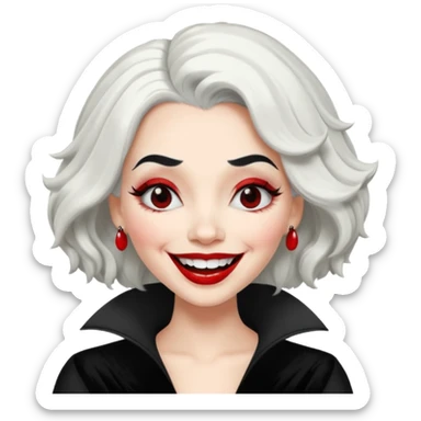 Cruella de vi laughing sticker