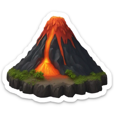 Volcano sticker