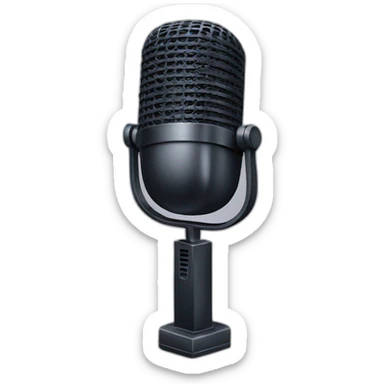 podcast microphone sticker