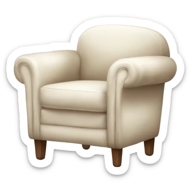 Ivory  Cozy armchair with pillow in the back sticker