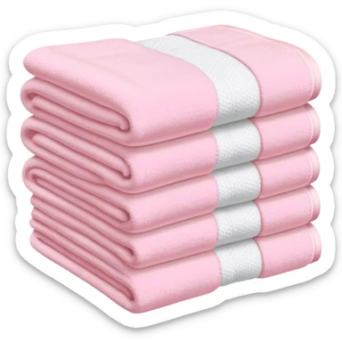 Light pink stacked towels sticker
