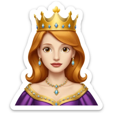 Jessica Chastain, as a queen sticker