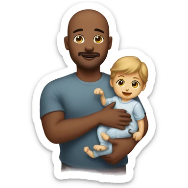 mom dad baby boy dog sticker