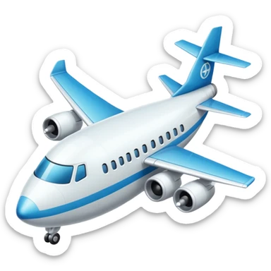 avion blanco sticker