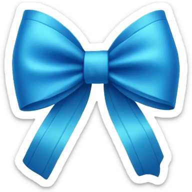 blue bow sticker