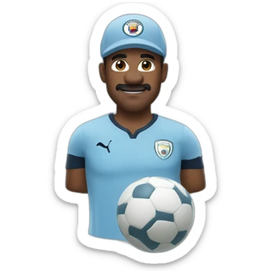 mario in manchester city jersey sticker