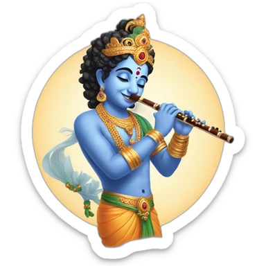 Krishna with flute sticker