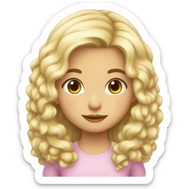 niña morocha pelo largo y color dafe sticker