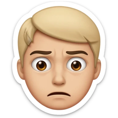 Disgusted face  sticker