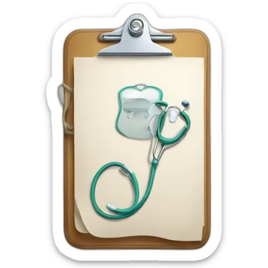 Medical clipboard sticker