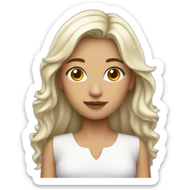 mujer joven piel blanca sticker