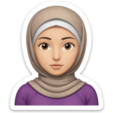 High resolution girl wearing a hijab and is a fitness trainer sticker