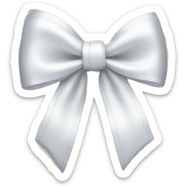 white satin bow sticker