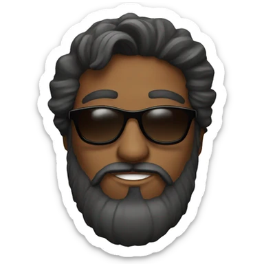 bearded guy in sunglasses portrait sticker