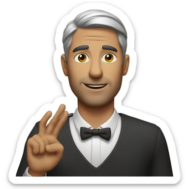 guy takin an oath sticker