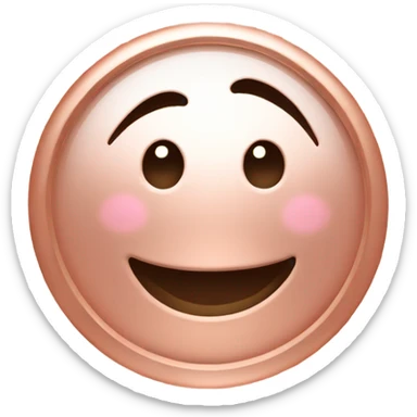 Rose gold Happy new year sign sticker