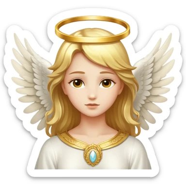 Angel with halo and wings sticker