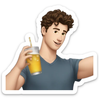 Shawn mendes drinking sticker