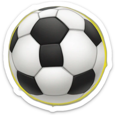 The phrase 10m fútbol with a soccer ball in yellow and black colors sticker