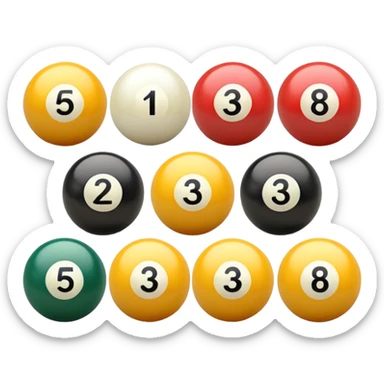 5 numbered billiard ball  sticker