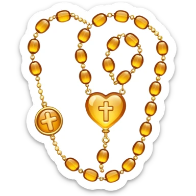 Rosary made of honey sticker
