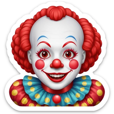 red glitter clown retarded sticker