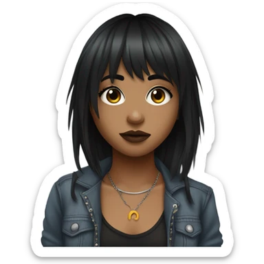 Emo girl sticker