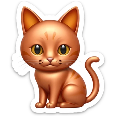 copper cat sticker