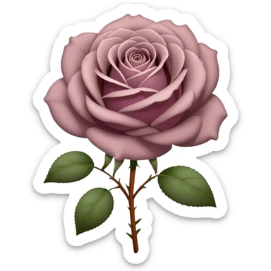 Dusty mauve brown rose sticker