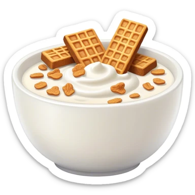 Yogurt with cinnamon toast crunch cereal sticker